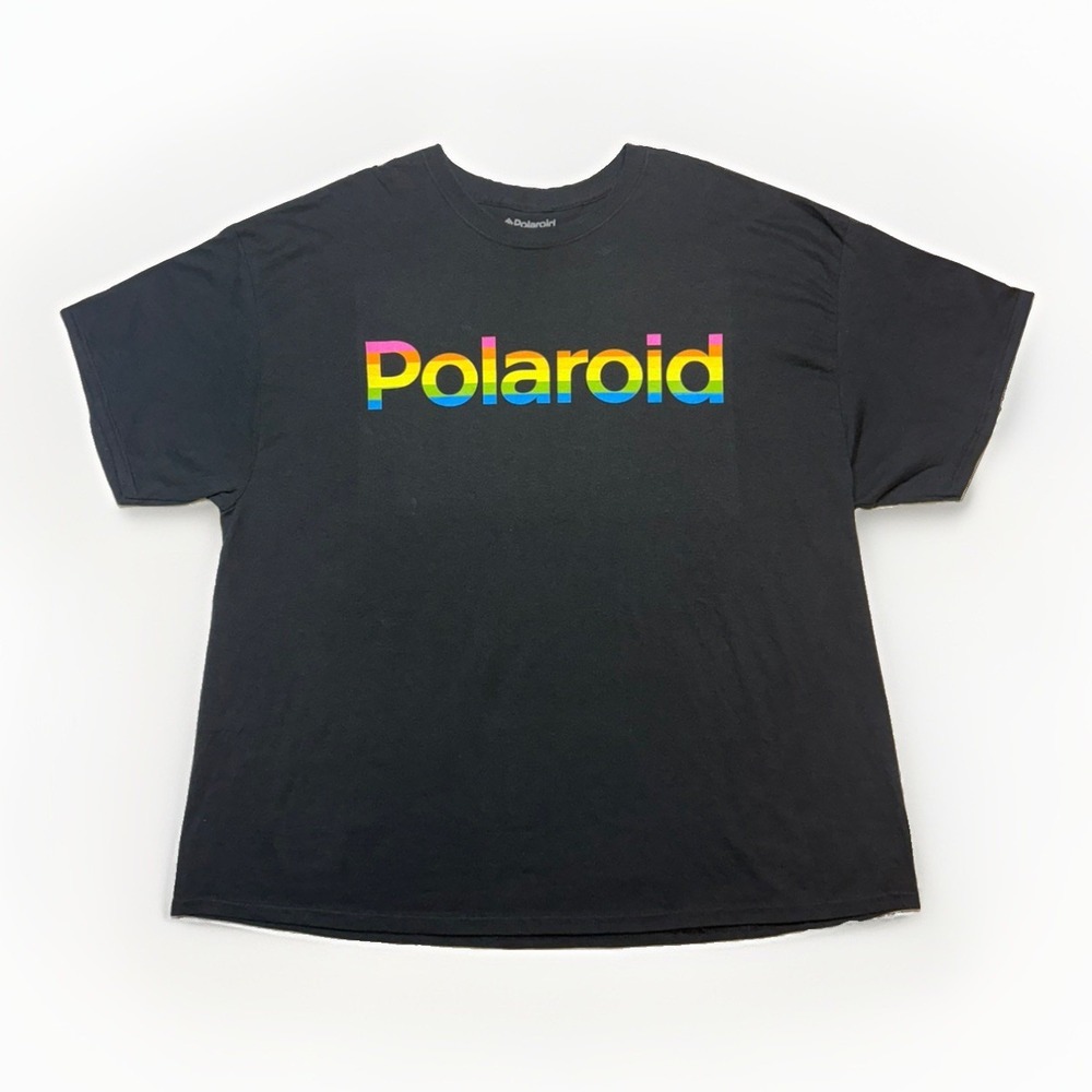 Polaroid Shirt Men Black Colorful Short Sleeve Size 3XL 100% cotton